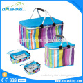 Fabric picnic baskets, foldable picnic basket, cooler picnic basket large capacity folding shopping basket